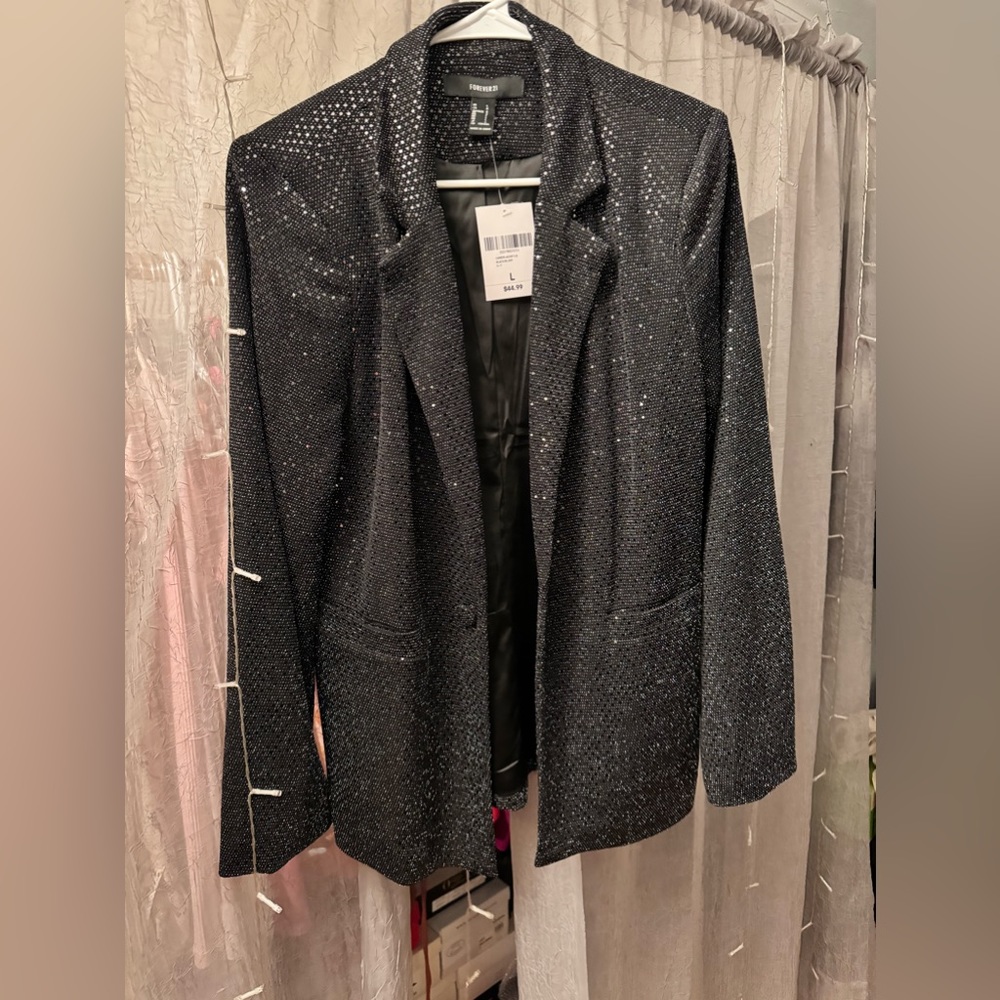 Forever 21 Glitter and Sequins Blazer